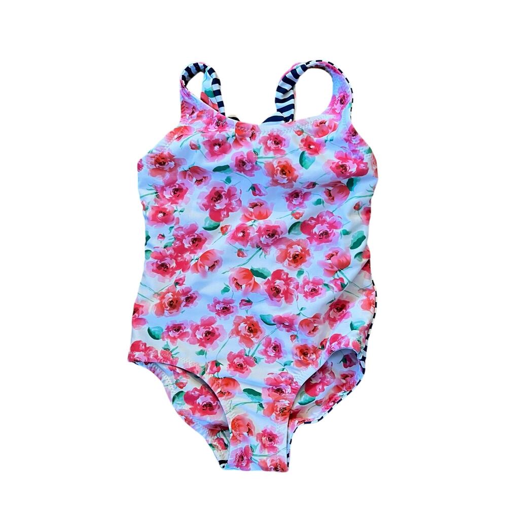 ❤️ 3/$25 Tommy Bahama Floral and Striped Bathing Suit for Toddler 2T